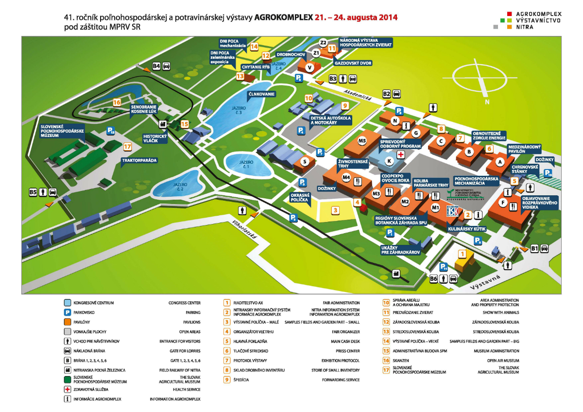 Agrokomplex - mapa areálu 2014