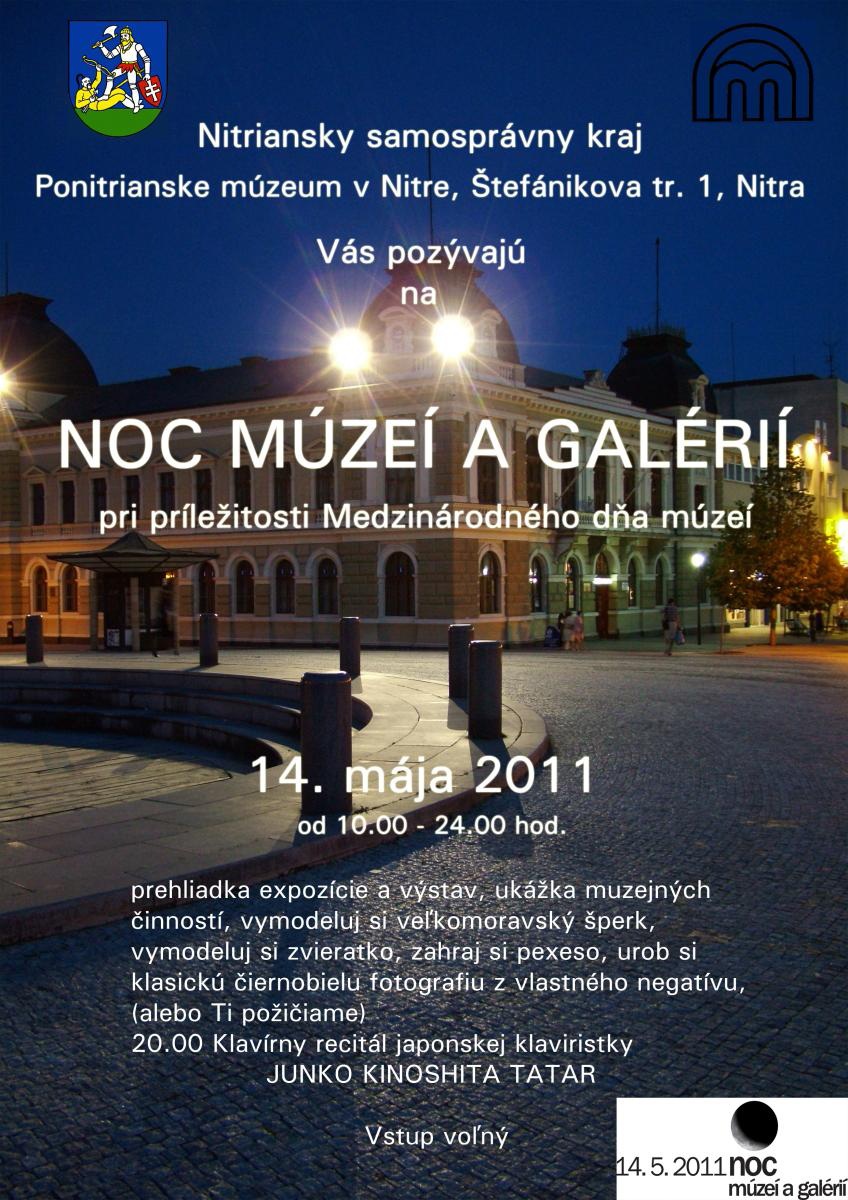 Noc múzeí a galérii 2011 Ponitrianske múzeum plagát