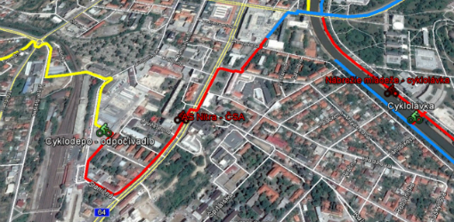 Cyklotrasa prepojí plánovanú trasu z Dolnočermánskej s cyklotrasou na ulici ČSA pri SPU