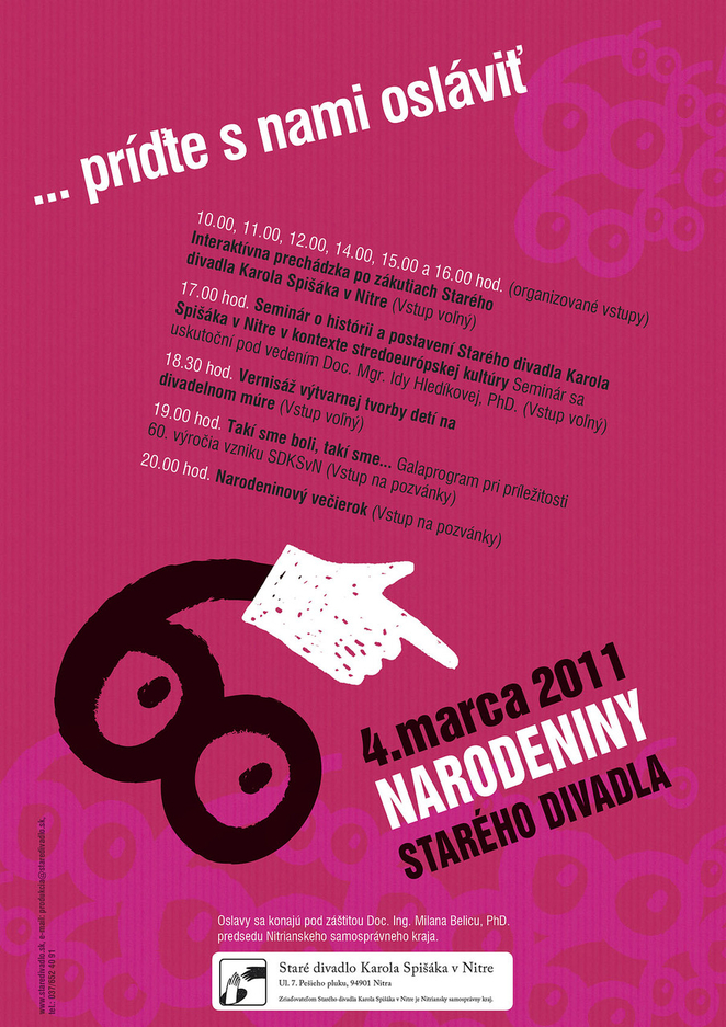 Staré divadlo Nitra 60. výročie plagát