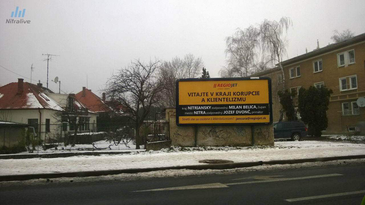RegioJet billboard Nitra