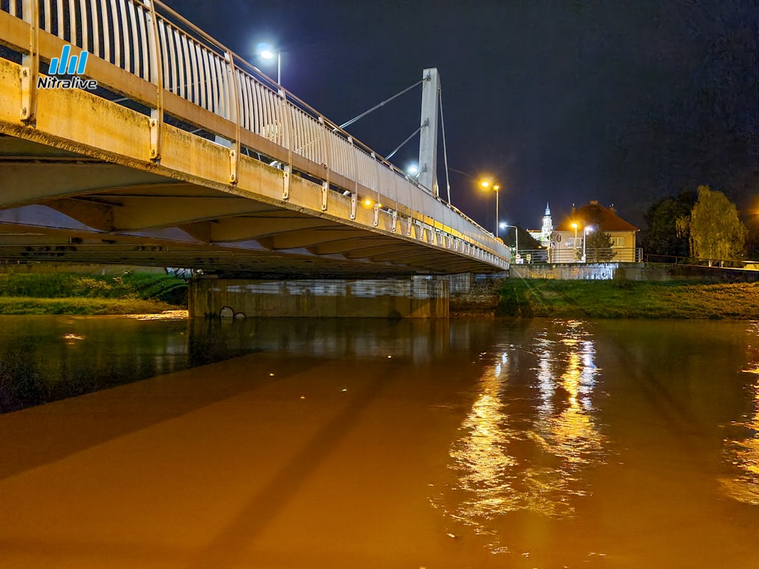 Foto + video: Zvýšená hladina rieky Nitra (14. október 2020)