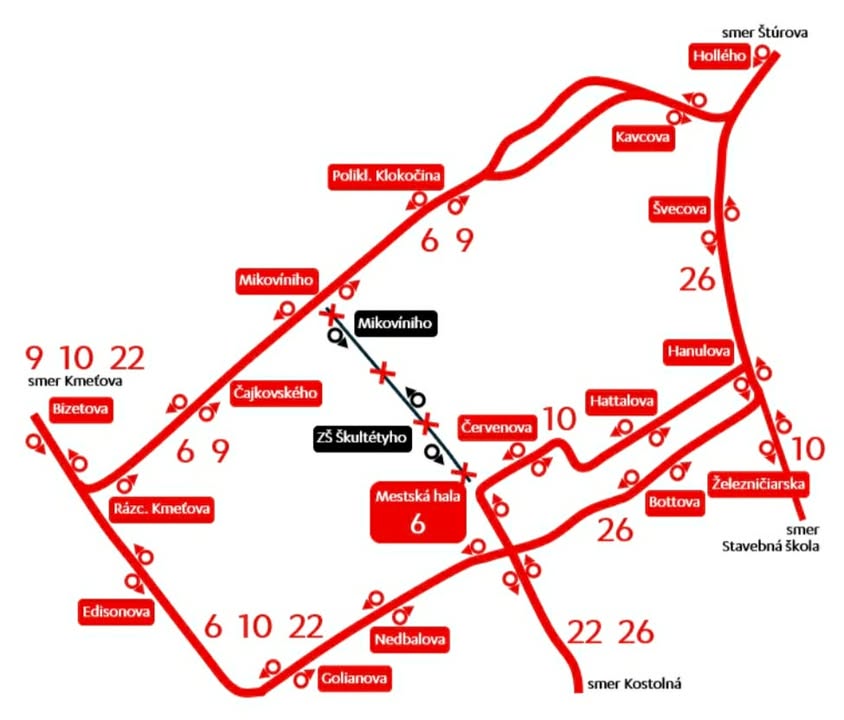 Dolnočermánska, výluka MHD 2026