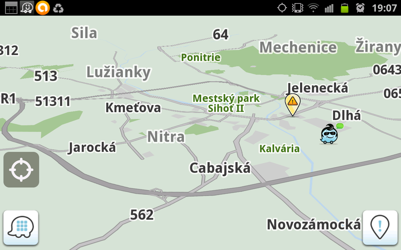 Waze screenshot Nitra