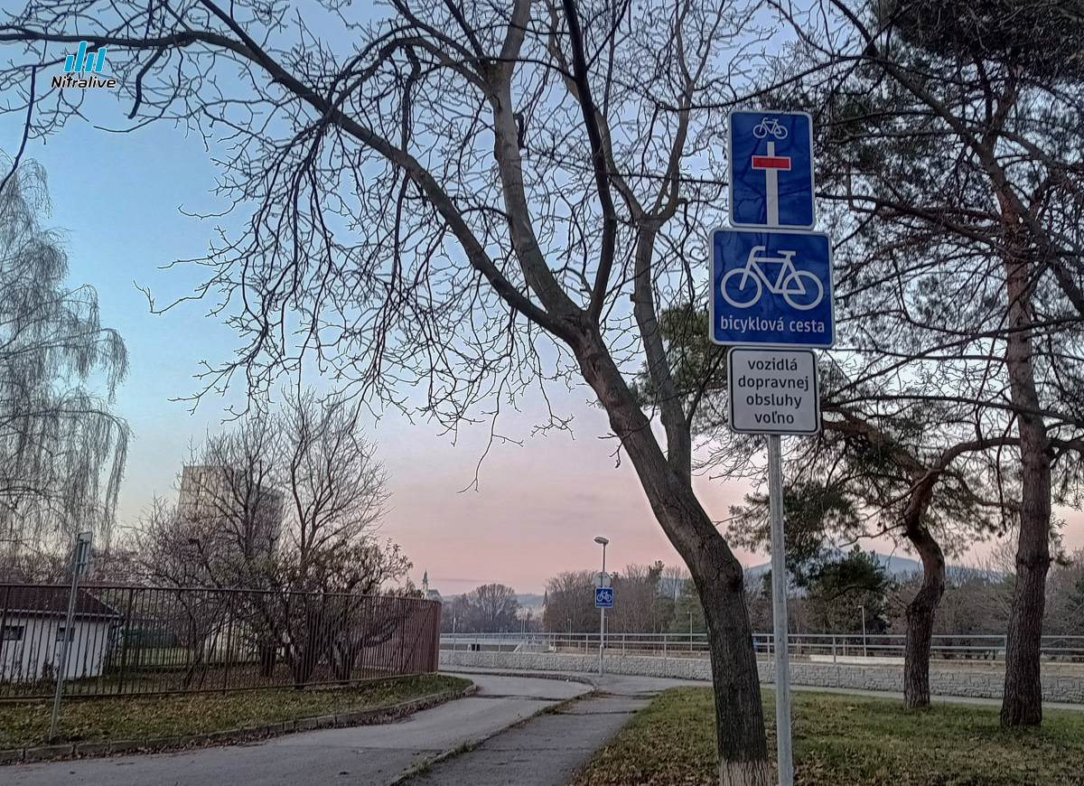 Bicyklová cesta, Wilsonovo nábrežie Nitra