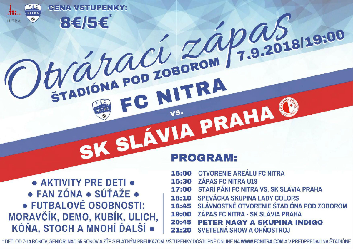 Zápas FC Nitra s SK Slávia Praha oficiálne otvorí zrekonštruovaný štadión