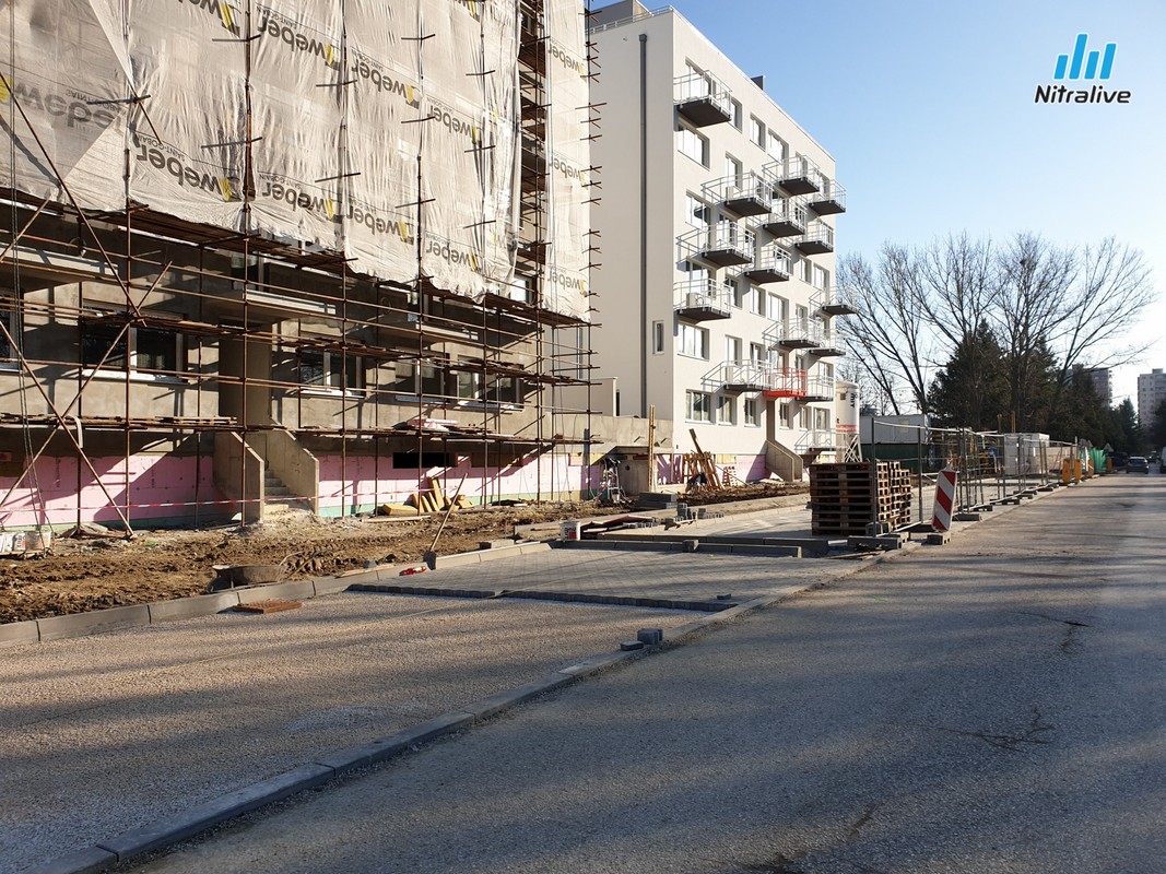 Bytové domy Lomnická ulica, výstavba, december 2019