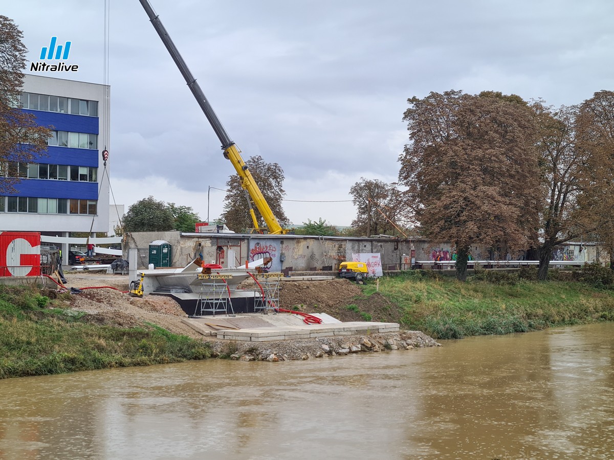 Cyklolávka Nitra, výstavba, 5. október 2020