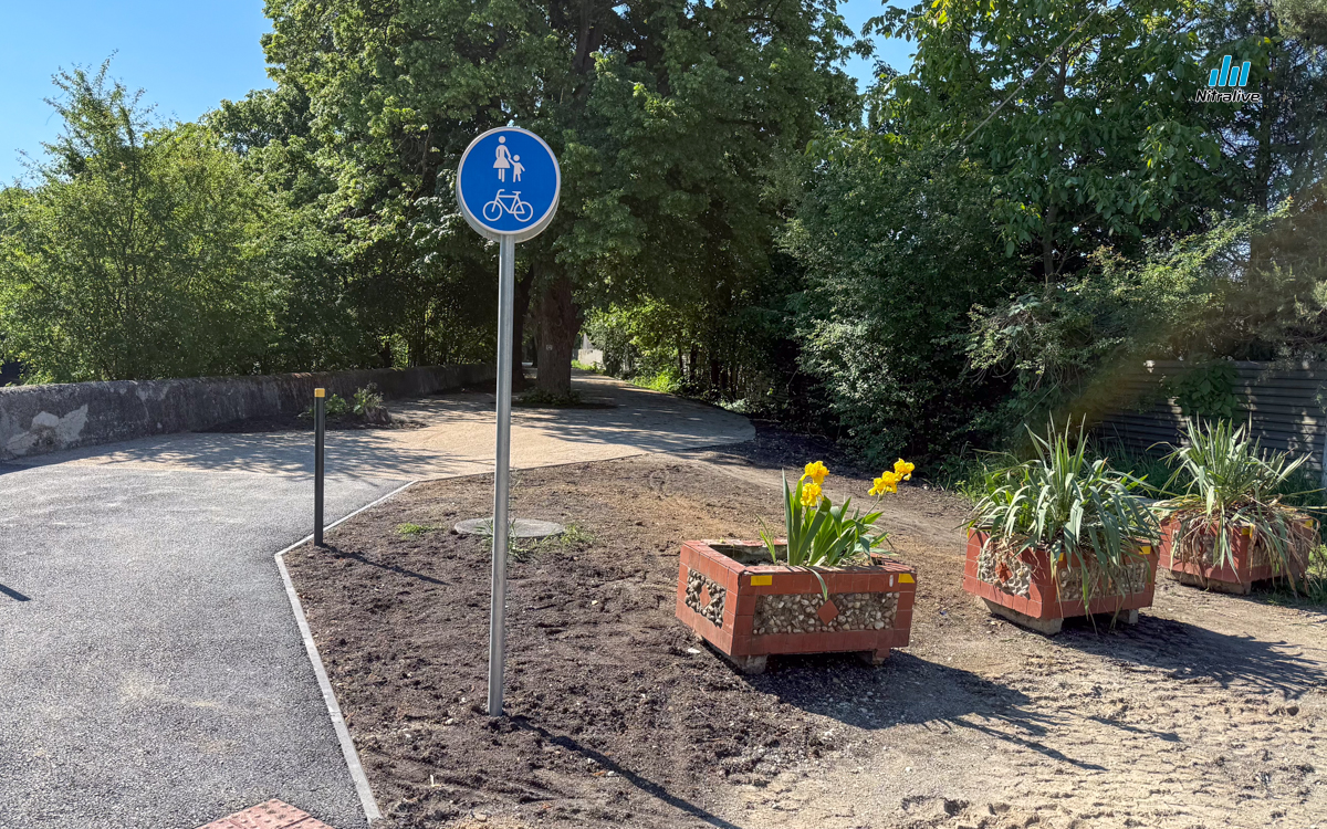 Cyklotrasa prepoj - Krškany, Nitra pri starom mlyne