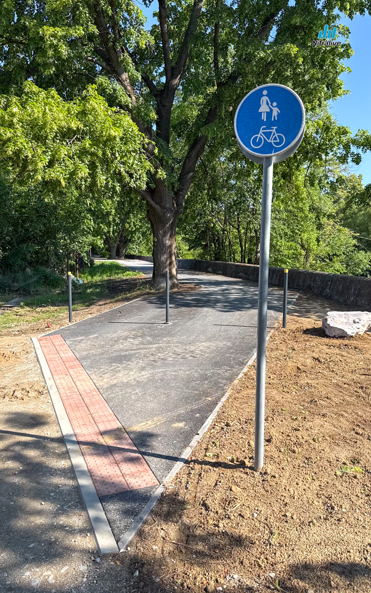 Cyklotrasa prepoj - Krškany, Nitra pri starom mlyne