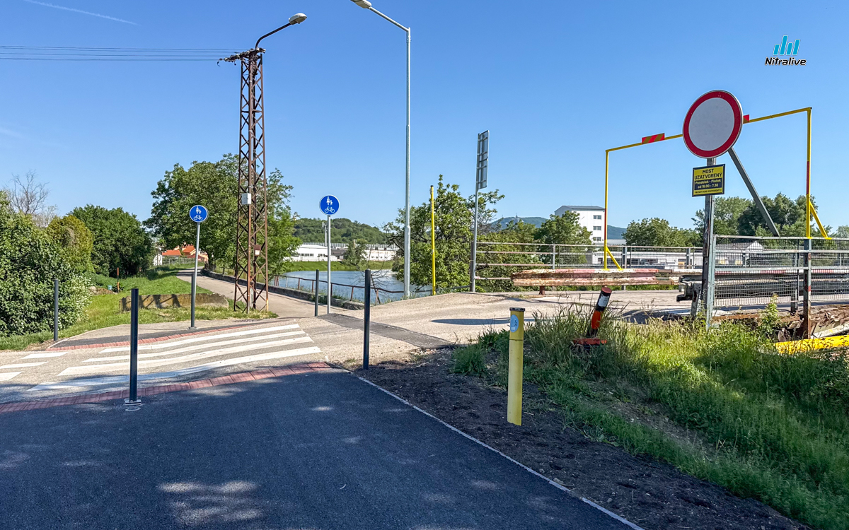 Cyklotrasa prepoj - Krškany, Nitra pri starom mlyne