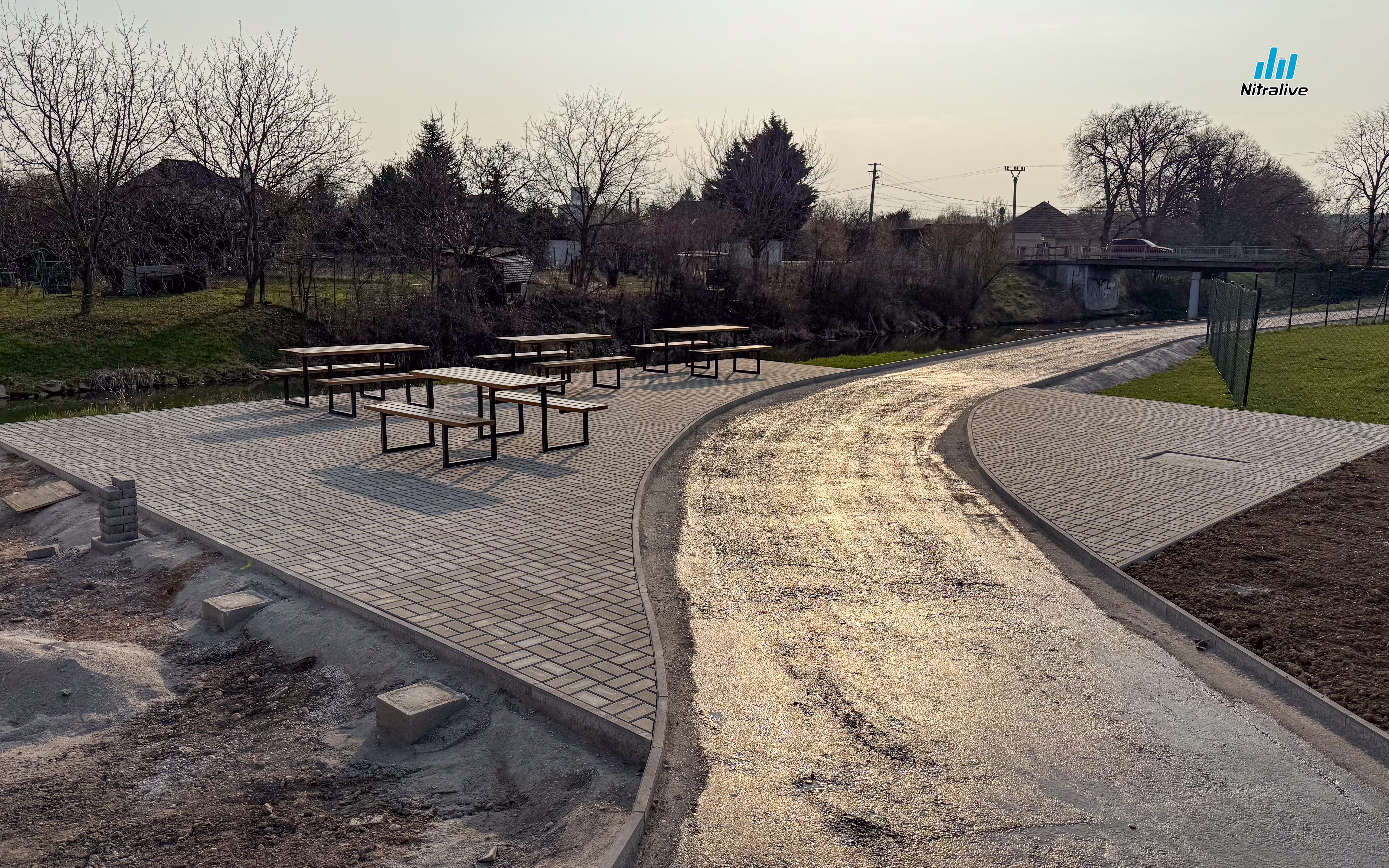 Cyklotrasa prepoj - Krškany, Nitra pri starom mlyne