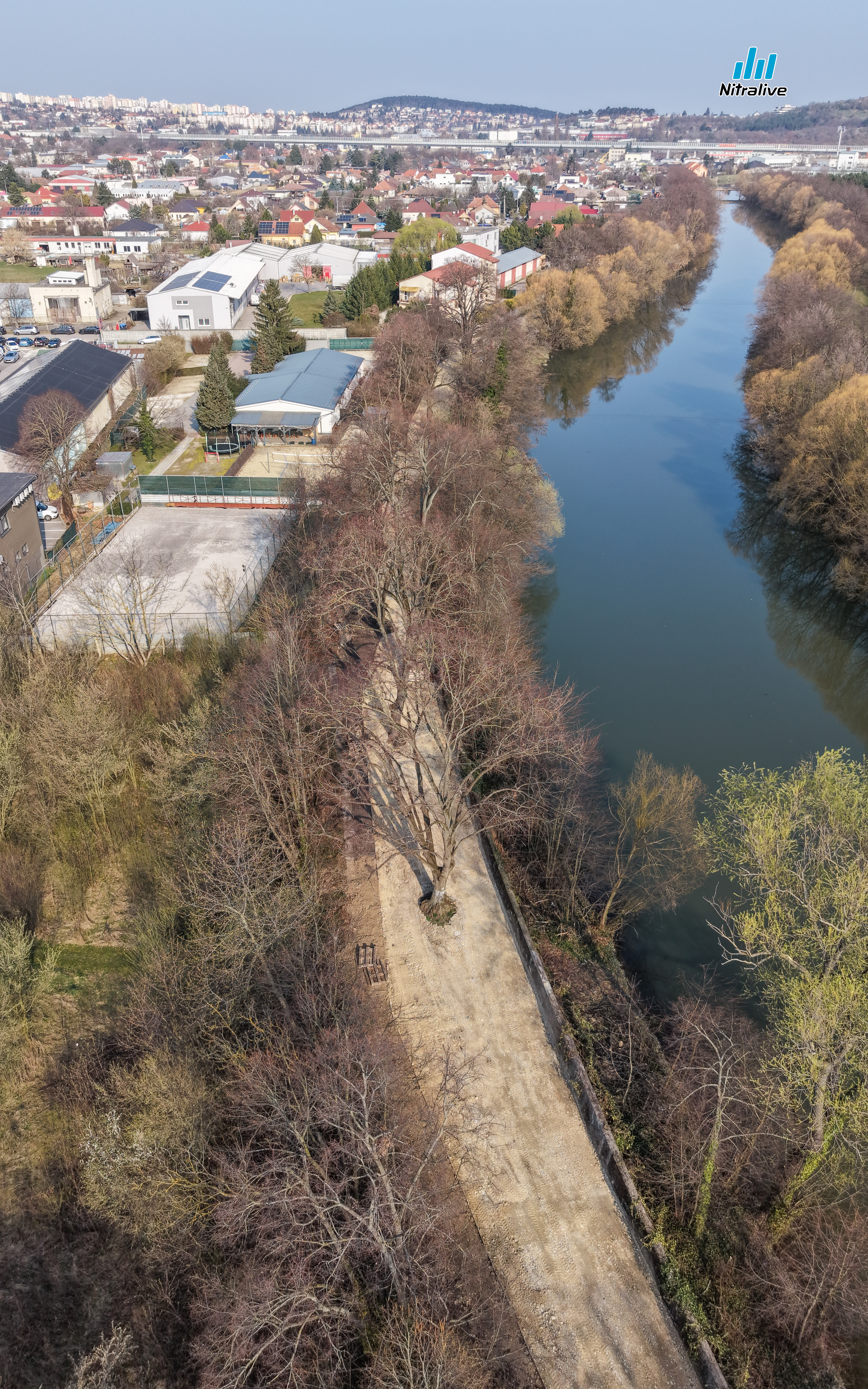 Cyklotrasa prepoj - Krškany, Nitra pri starom mlyne