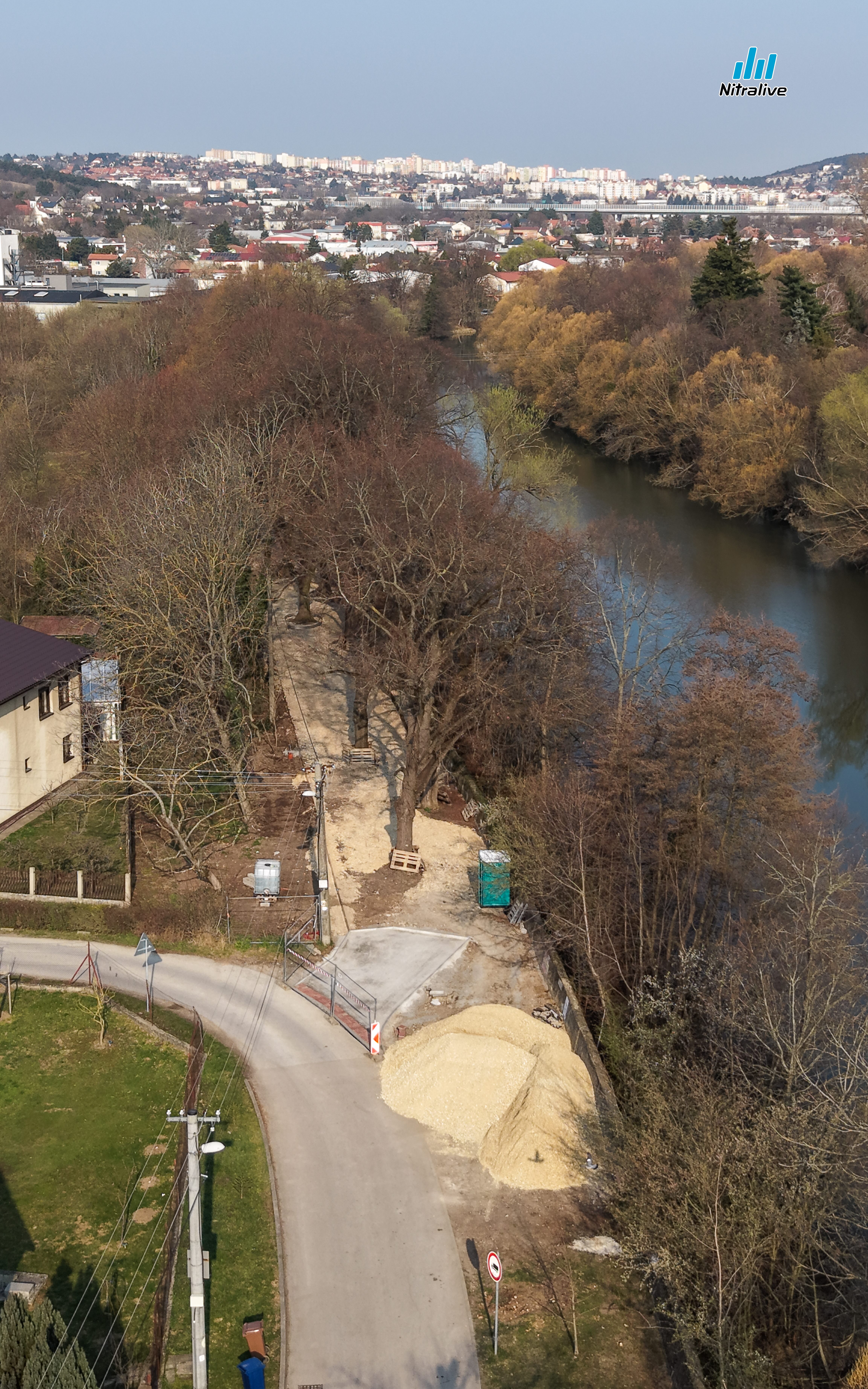 Cyklotrasa prepoj - Krškany, Nitra pri starom mlyne
