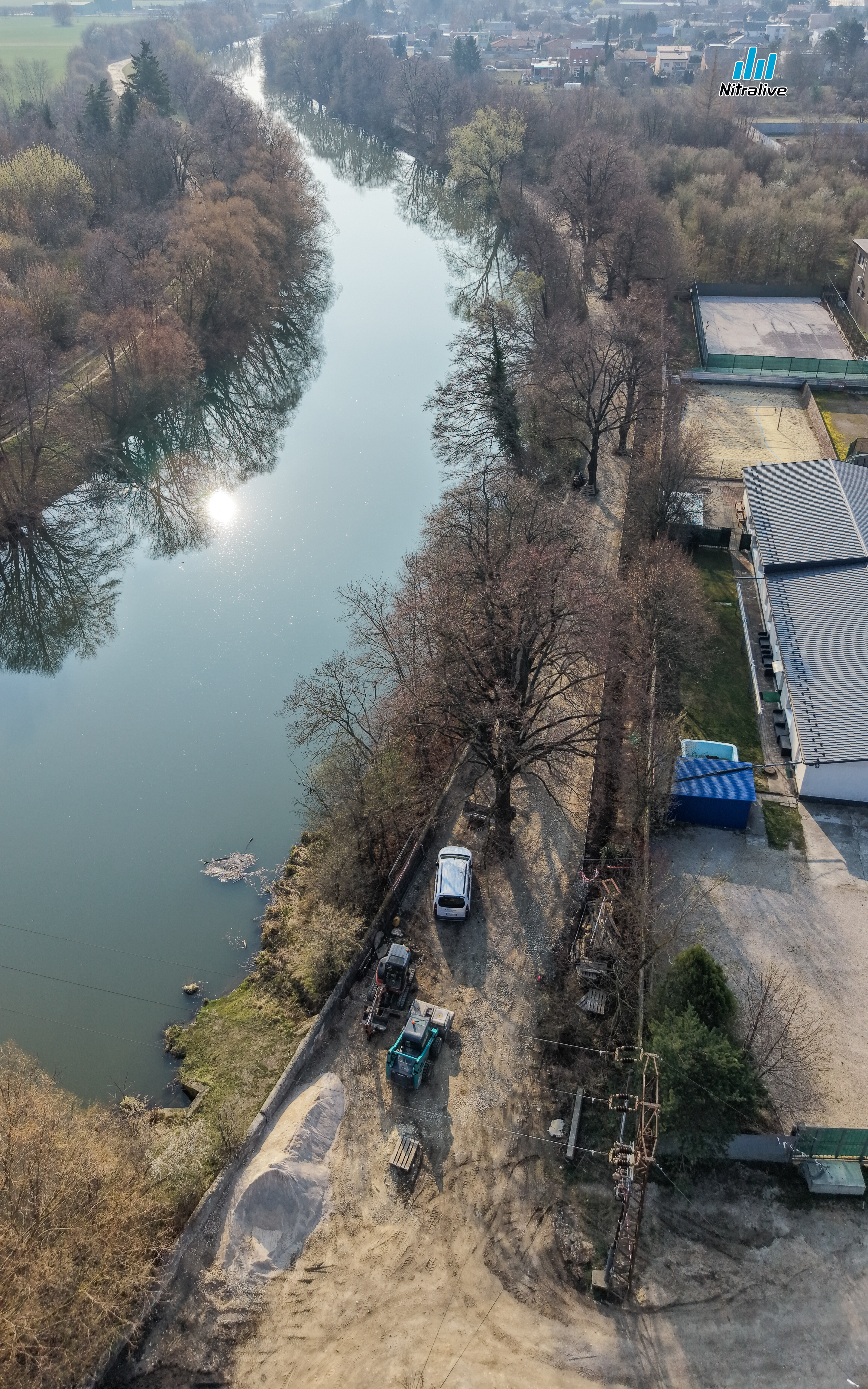 Cyklotrasa prepoj - Krškany, Nitra pri starom mlyne