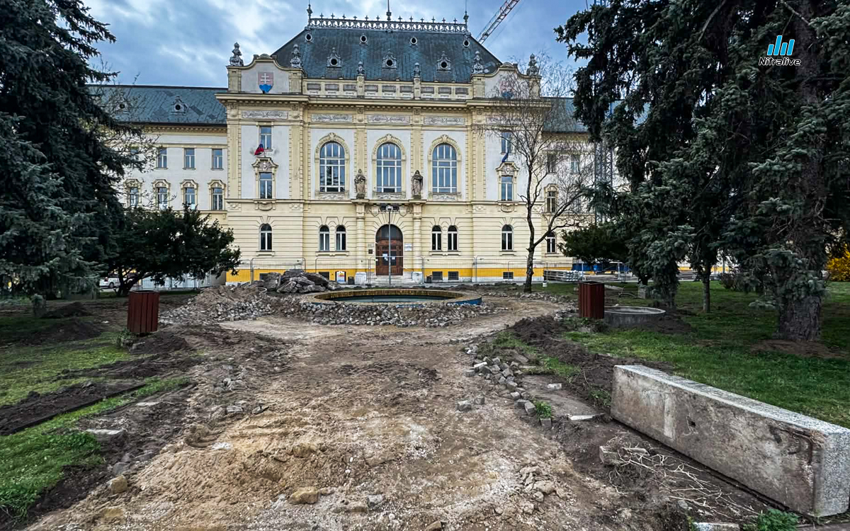 Fontána Okresný súd Nitra, rekonštrukcia