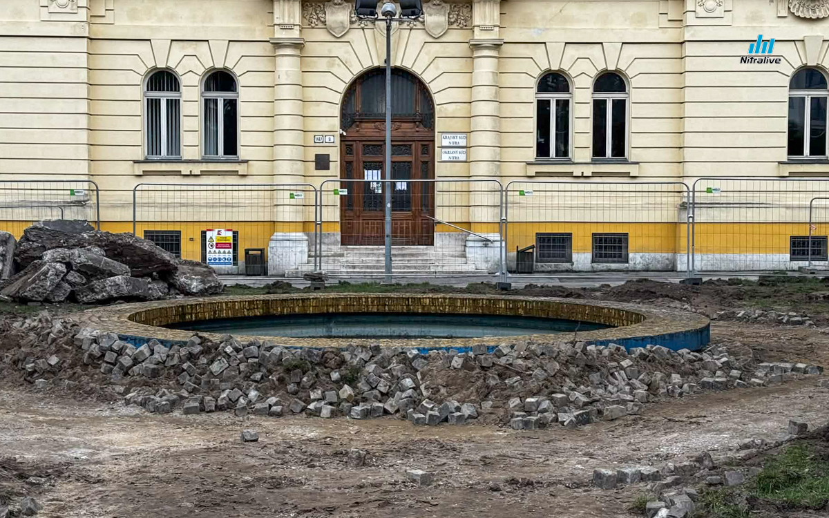 Fontána Okresný súd Nitra, rekonštrukcia