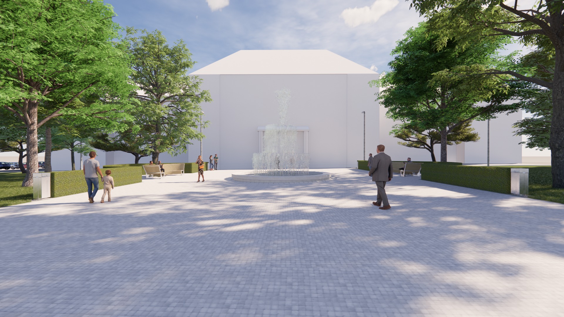 Fontána Okresný súd Nitra, vizualizácia