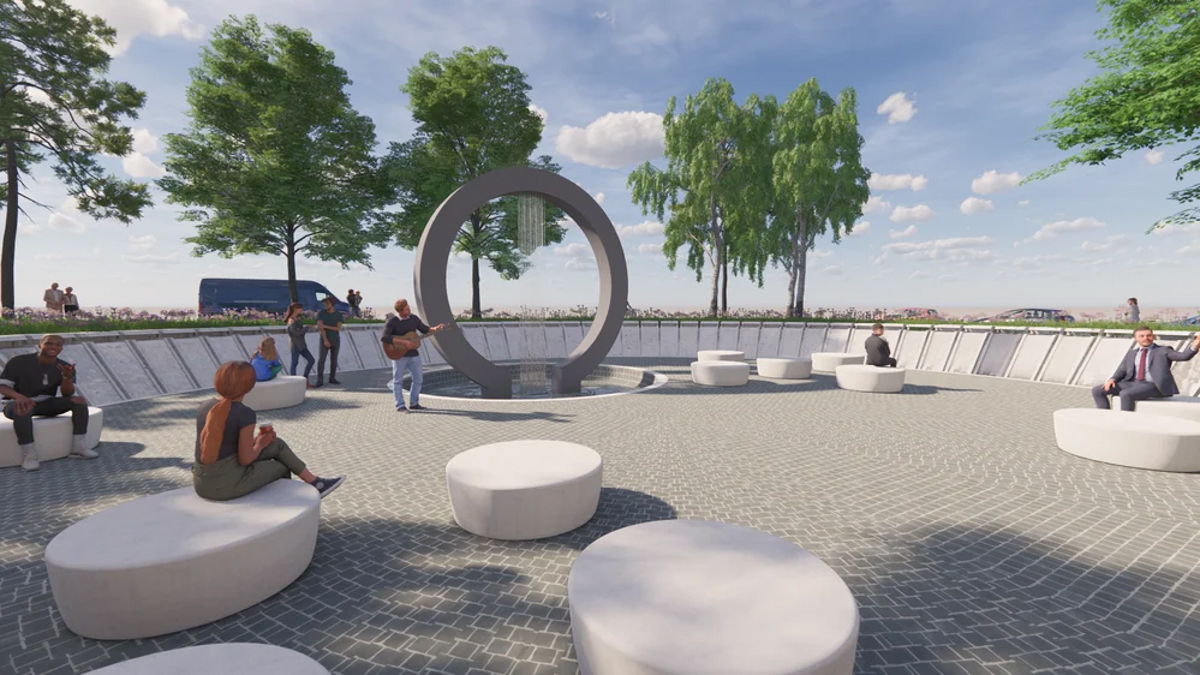 Fontána PKO Nitra, vizualizácia