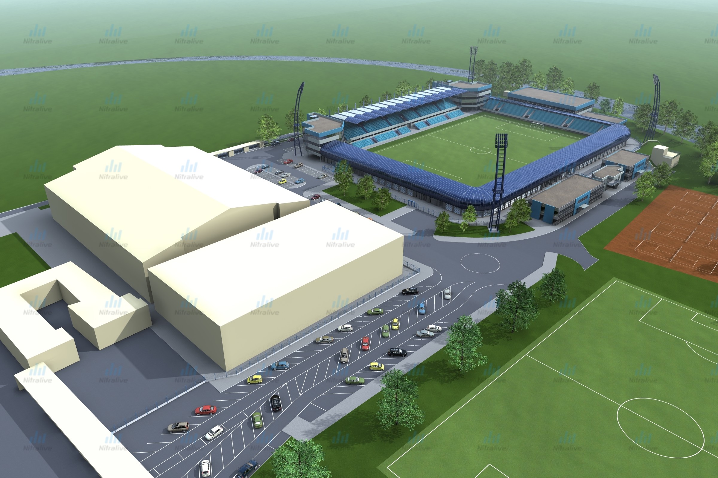 Futbalový štadión Nitra - vizualizácie