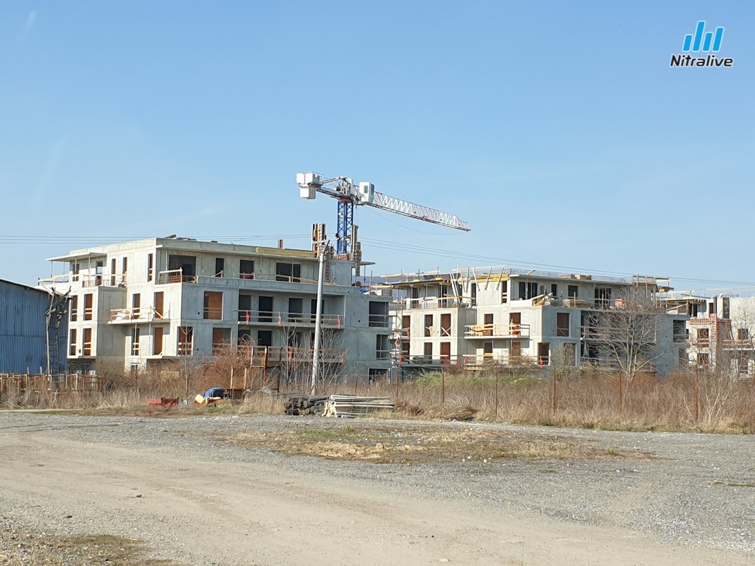 Bytové domy Green Avenue, Chrenová, výstavba marec 2020