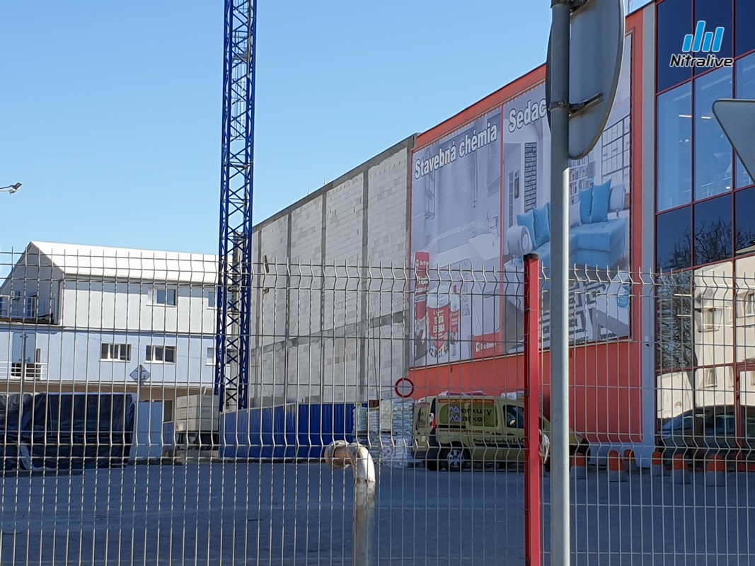 Merkury Market - prístavba, Mlynárce, Nitra, výstavba marec 2020
