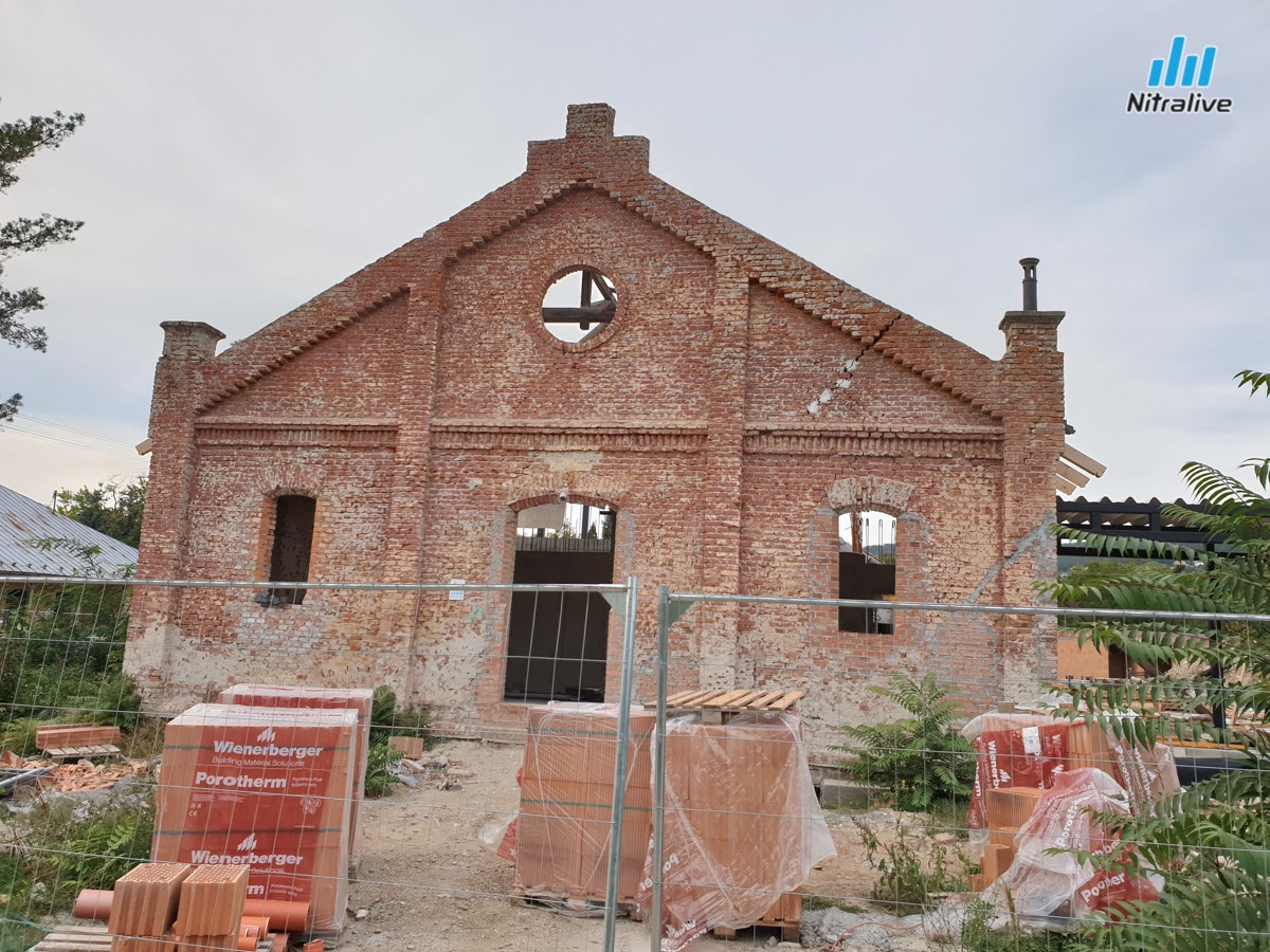 Materská škola, bývalé kasárne pod Zoborom, výstavba september 2019