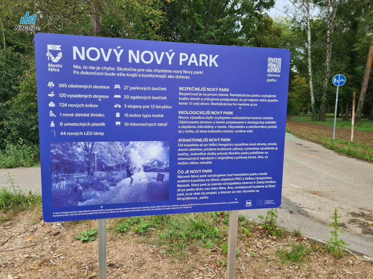 Nový park Sihoť Nitra, revitalizácia