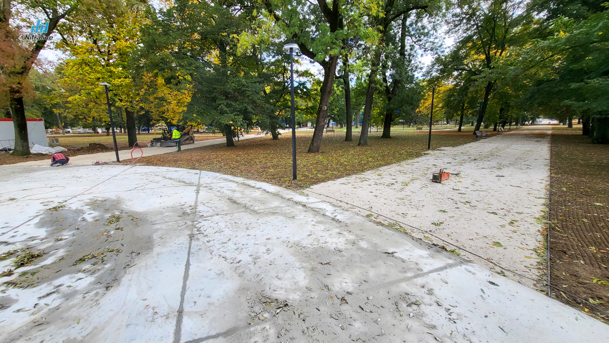 Revitalizácia Starý park Nitra, foto október 2023