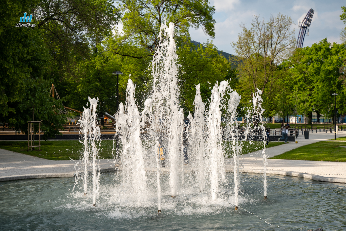 Žabia fontána v parku na Sihoti 