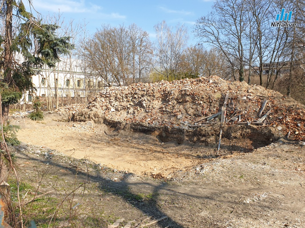 Areál bývalého pivovaru Nitra, výstavba marec 2020